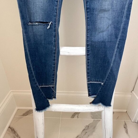 Sam Edelman The Kitten Step Ankle Mid Rise Skinny Blue Jeans SZ 26 - Picture 3 of 11